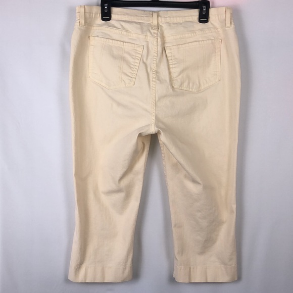 NYDJ Pale Yellow Lift & Tuck High Rise Capris - 14 - Picture 5 of 12